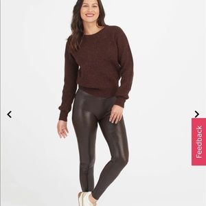 Spanx faux leather croc shine leggings